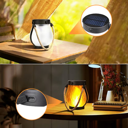Solar Lyktan™ - En soldriven lykta med realistisk flameffekt för utomhusbruk