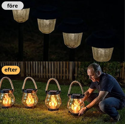 Solar Lyktan™ - En soldriven lykta med realistisk flameffekt för utomhusbruk